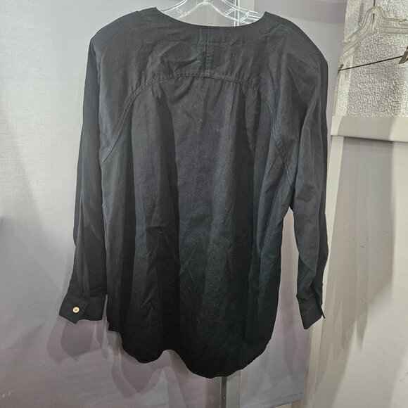 Club Z Denim Button-Up Shirt Women Plus 2X Cats Leopard Gold Appliqué V Neck - Picture 6 of 10